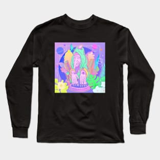 Trippy monster hands illustration Long Sleeve T-Shirt